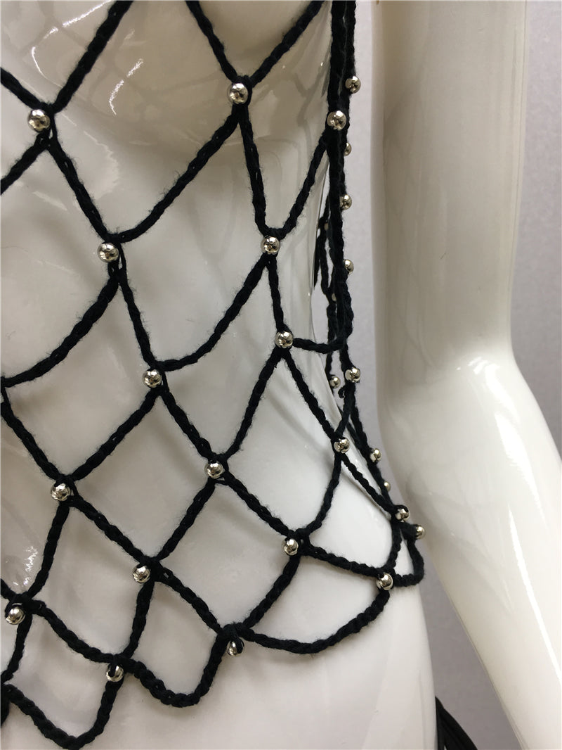 Top Knitted Hollow Out Cutout Bikini Camisole Women Loose Seaside Vacation Beach Sun Protection Blouse Pullover Top Bella Mia